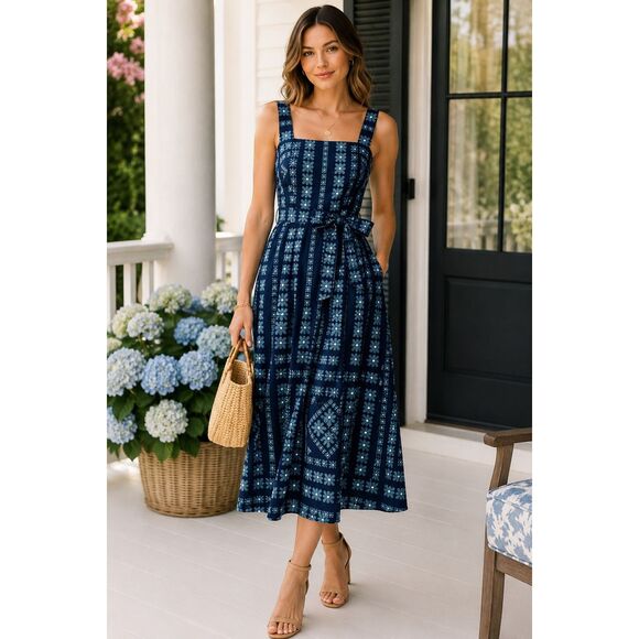 LOFT Dresses & Skirts - NWT Loft midi tie waist dress, Sz 14, $98 G30
